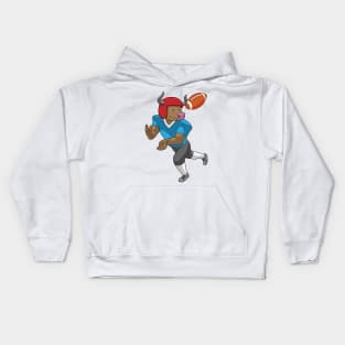 Bull at Football Sports Kids Hoodie